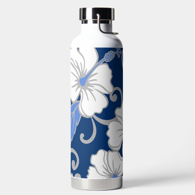 POLYNESISCHE TRUMPE (BLAU) WASSERFLASCHE TRINKFLASCHE (links)