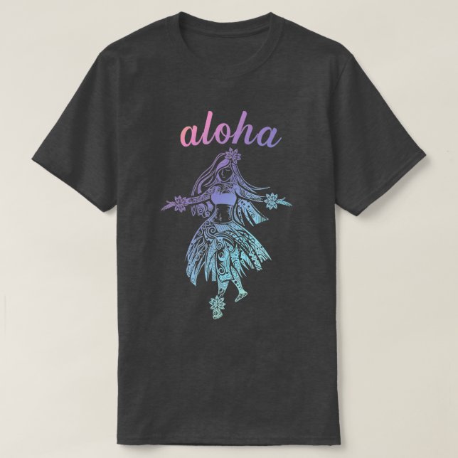 Polynesischer Aloha Tribal Hula Dancer Shirt Hawai (Design vorne)