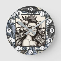Polynesischer Prinzessin Blauer Blumenstamm