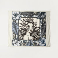 Polynesischer Prinzessin Blauer Blumenstamm