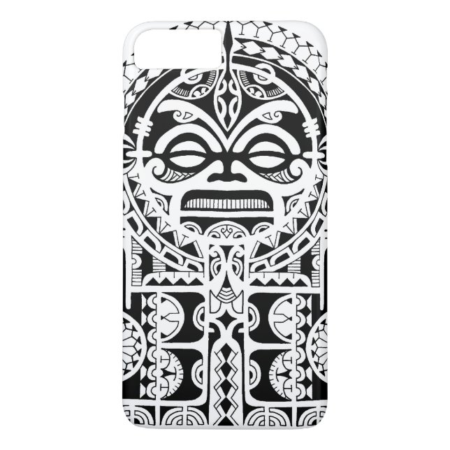 Polynesischer Stammes- Tätowierungsentwurf mit Case-Mate iPhone Hülle (Rückseite)