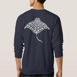 Polynesischer Tattoo Manta Ray Sweatshirt