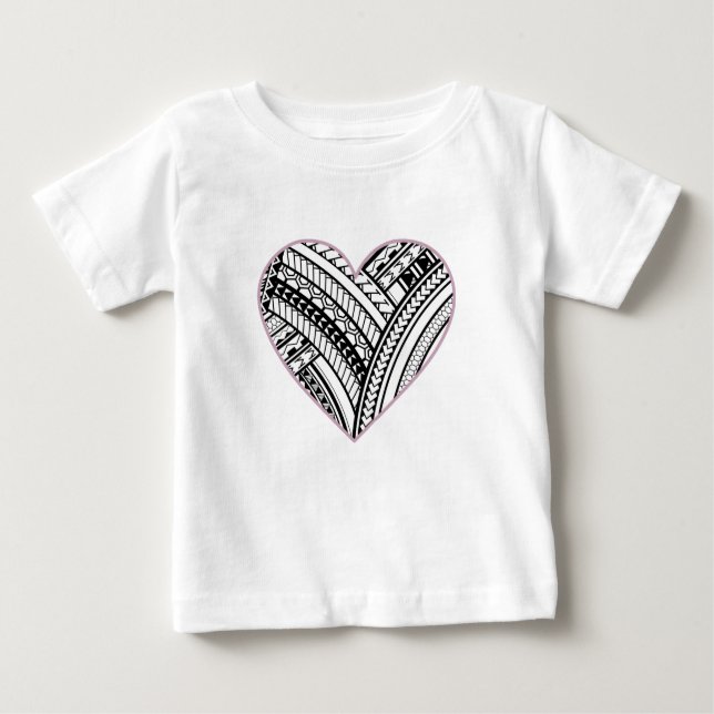 Polynesisches Herz Baby T-shirt (Vorderseite)