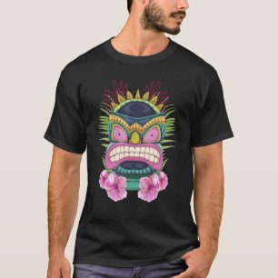 Polynesisches Luau Party Statue Tiki Maske Totem H T-Shirt