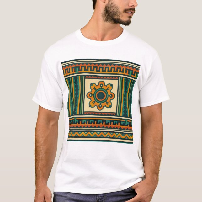 Polynesisches Mandala-Muster - Bold Geometric T-Shirt (Vorderseite)