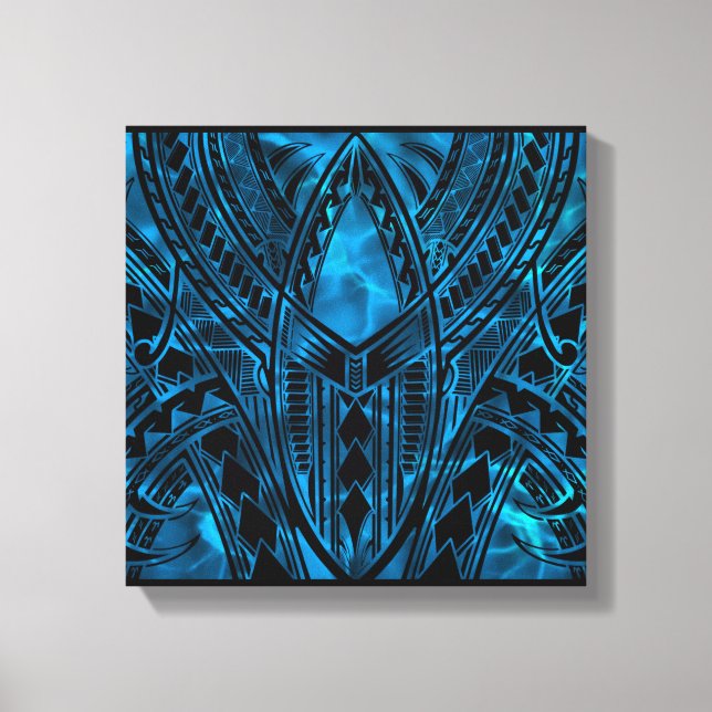 Polynesisches Muster Leinwanddruck (Vorderseite)