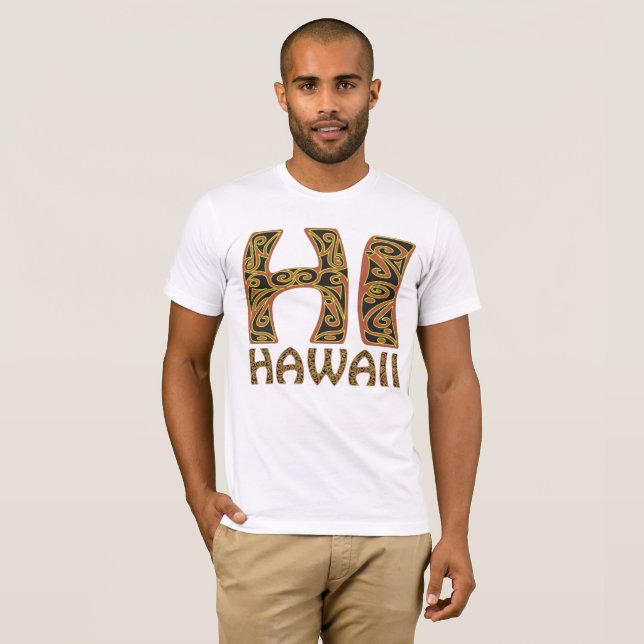 polynesisches Stammes- Hawaiis T-Shirt (Vorne ganz)