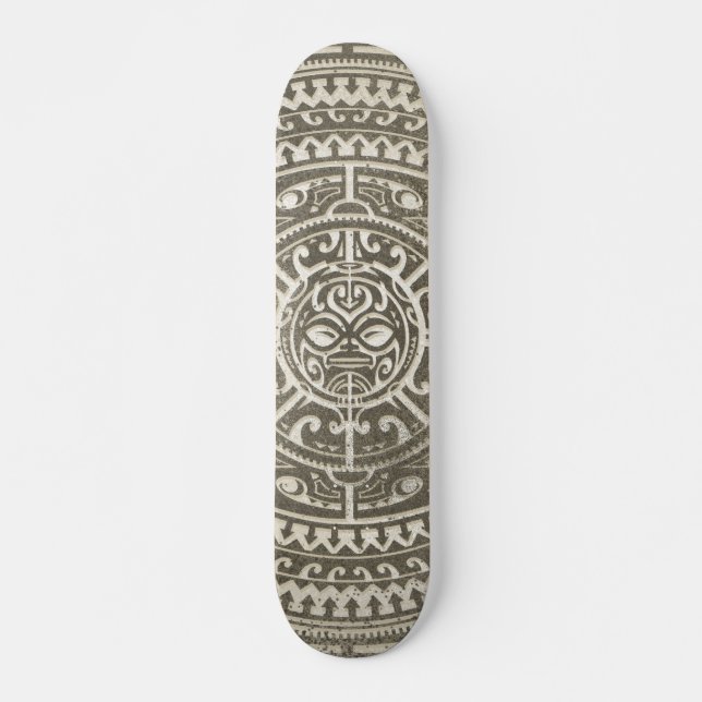 Polynesisches Stammesgefühl Brown Skateboard (Vorne)