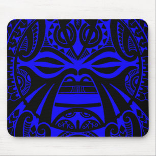 Polynesisches tiki Maskentätowierungs-Totemgesich Mousepad