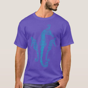 Polynesisches Tribal Muster Seepferde Hawaiianisch T-Shirt