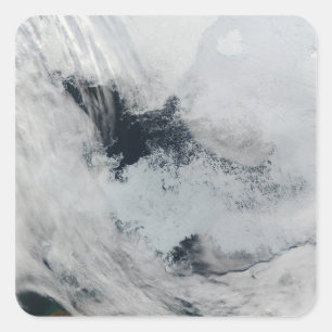 Polynya (offenes Wasser) im Beaufort Meer Quadratischer Aufkleber