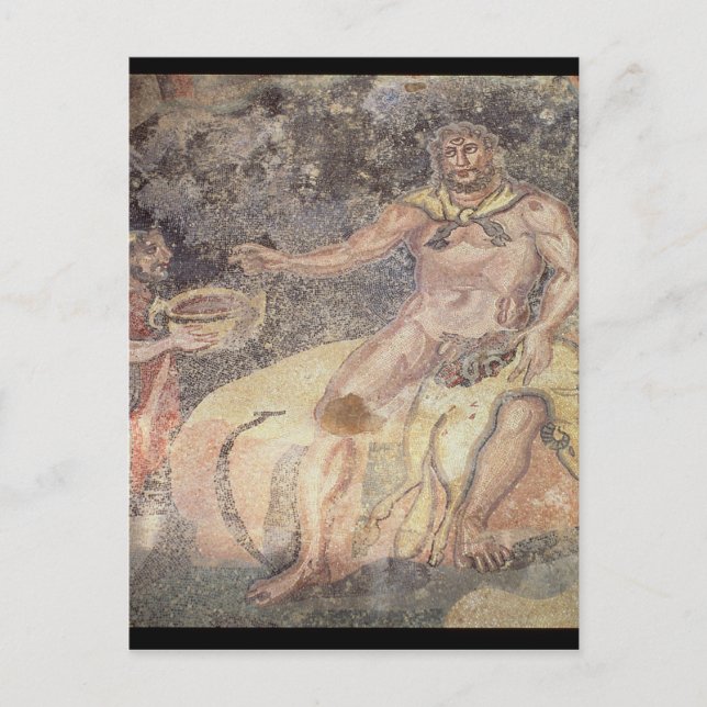 Polyphemus der Cyclops, römisches Mosaik Postkarte (Vorderseite)