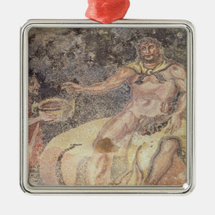 Polyphemus die Zyklope, römisches Mosaik Silbernes Ornament