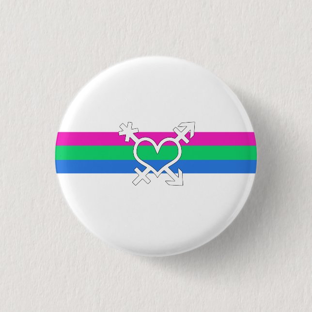 Polysex Pride Flag Button (Vorderseite)