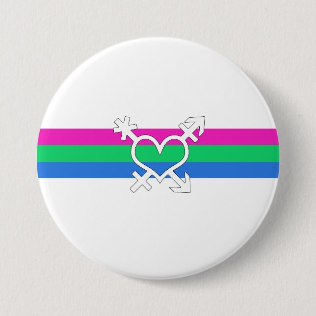 Polysex Pride Flag Button (Vorderseite)