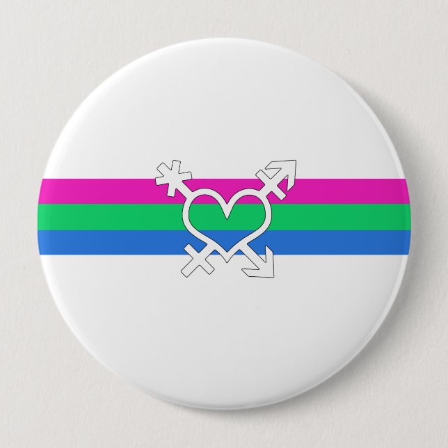 Polysex Pride Flag Button (Vorderseite)