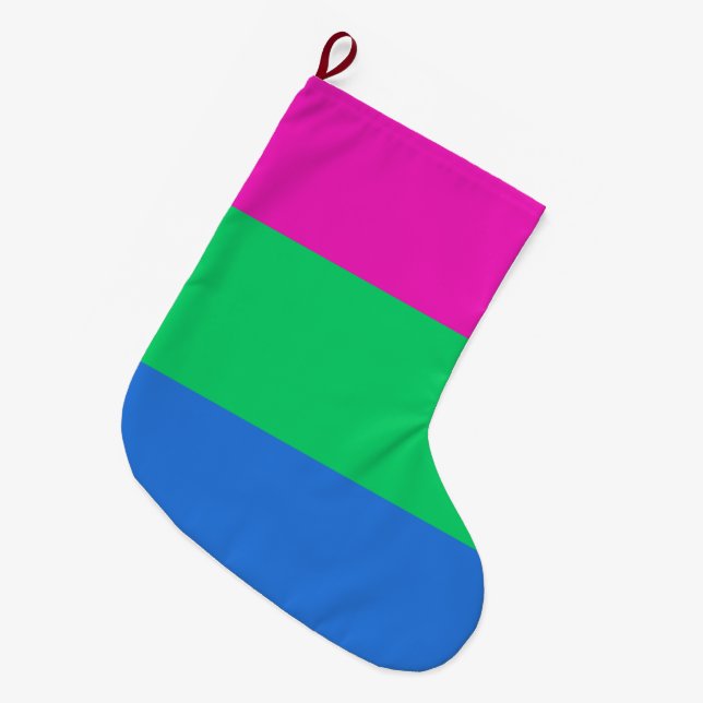 Polysex Pride Flag Großer Weihnachtsstrumpf (Vorderansicht (hängend))