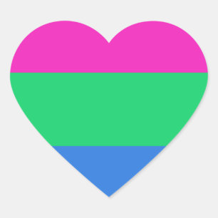 Polysex Pride Flag Herz-Aufkleber