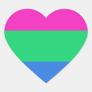 Polysex Pride Flag Herz-Aufkleber