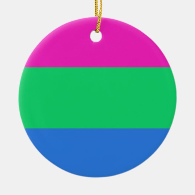 Polysex Pride Flag Keramik Ornament (Vorne)