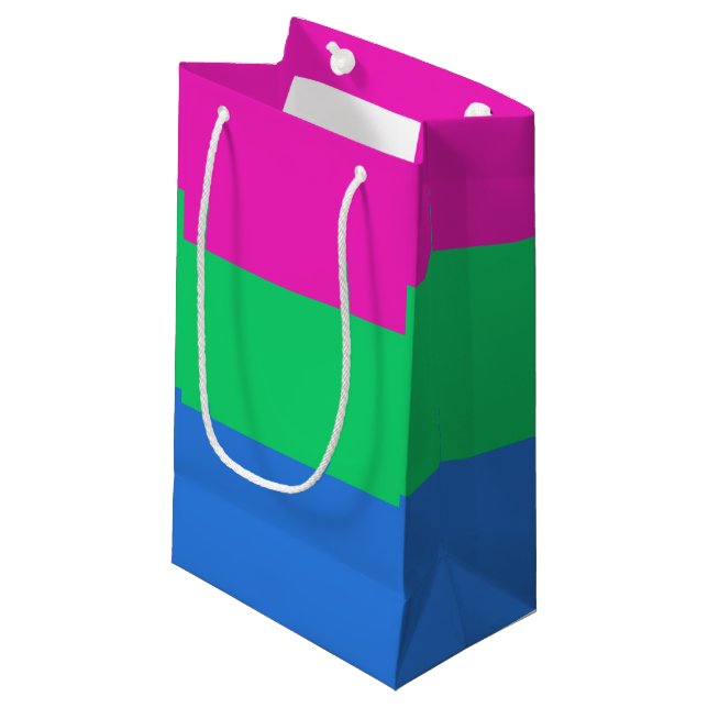 Polysex Pride Flag Kleine Geschenktüte (Vorderseite Schrägansicht)