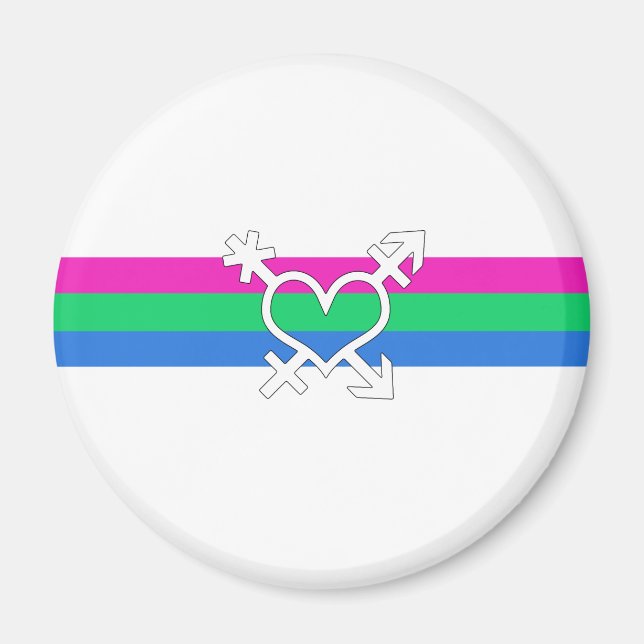 Polysex Pride Flag Magnet (Vorne)