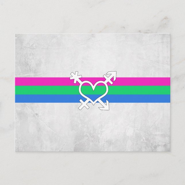 Polysex Pride Flag Postkarte (Vorderseite)