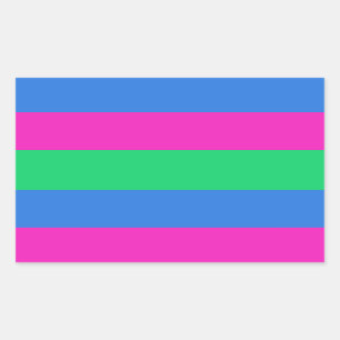 Polysex Pride Flag Rechteckiger Aufkleber