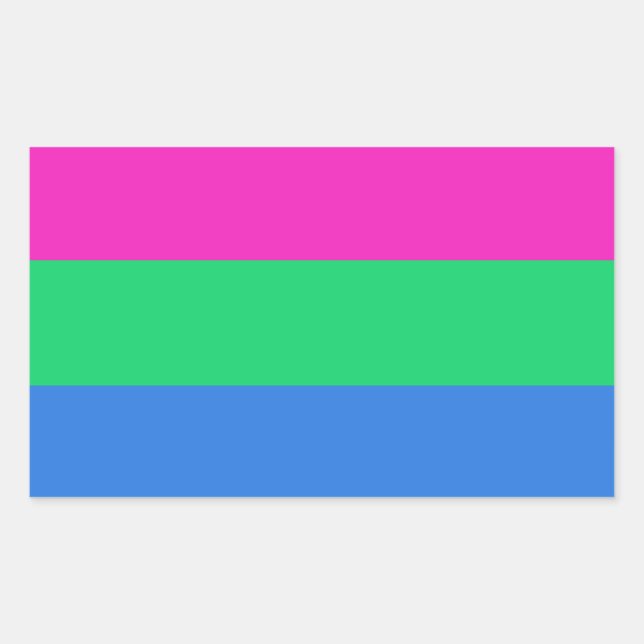 Polysex Pride Flag Rechteckiger Aufkleber (Vorderseite)