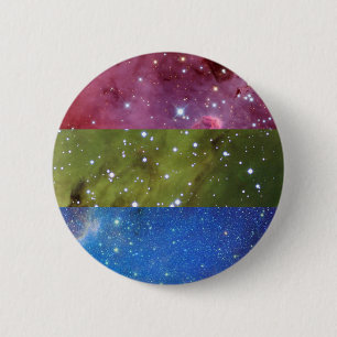 Polysexual Nebelfleck-Flaggen-Button Button
