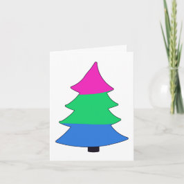 Polysexual Pride Holigay Tree Card Karte
