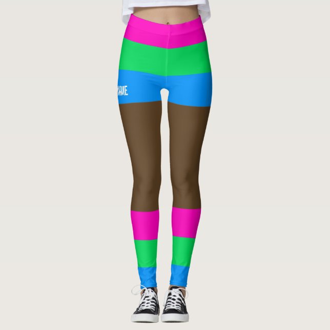 Polysexual Pride Imitate Shorts & Legs Leggings (Vorderseite)