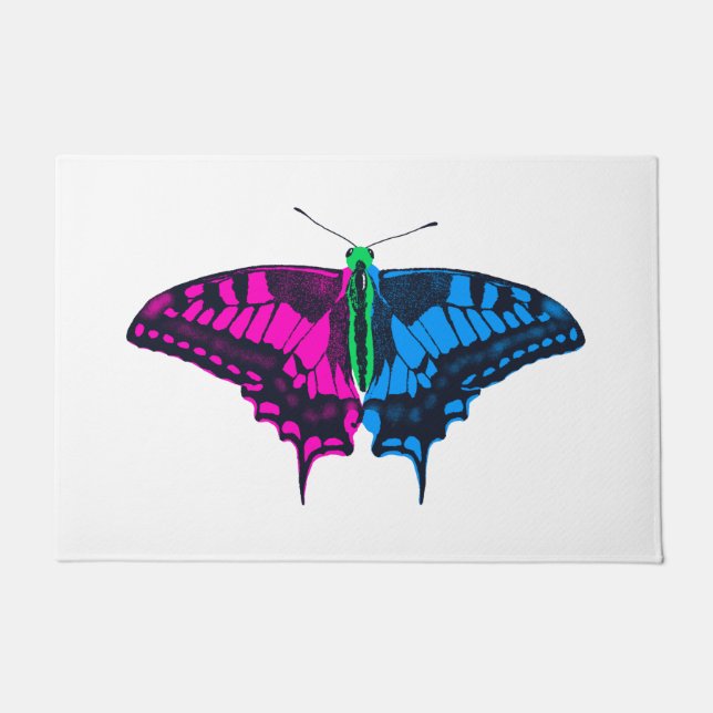 Polysexual Stolperflagge Frack Butterfly Fußmatte (Vorderseite)