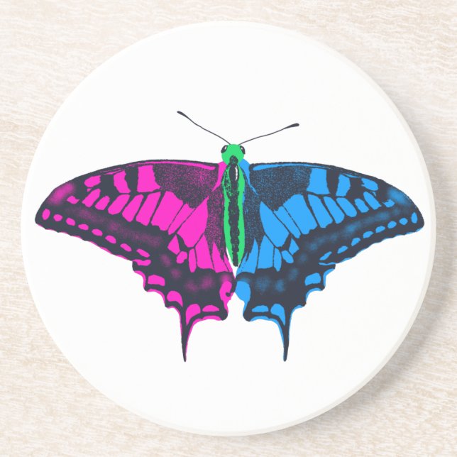 Polysexual Stolperflagge Frack Butterfly Getränkeuntersetzer (Vorne)
