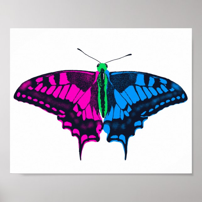 Polysexual Stolperflagge Frack Butterfly Poster (Vorne)