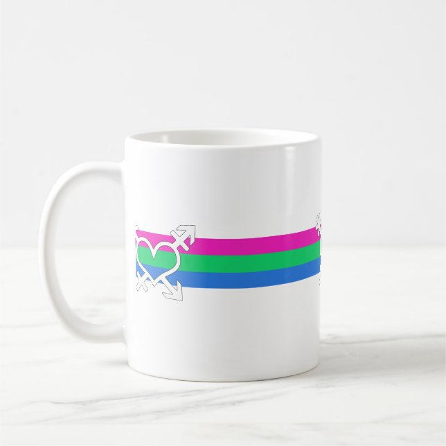 Polysexual Stolz-Flagge Tasse (Links)