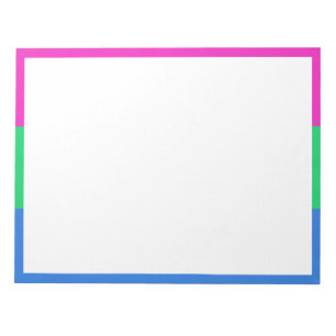Polysexualitäts-Stolzflagge Notizblock
