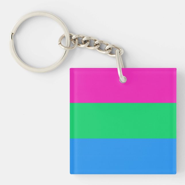 Polysexuelle Flagge Schlüsselanhänger (Vorderseite)