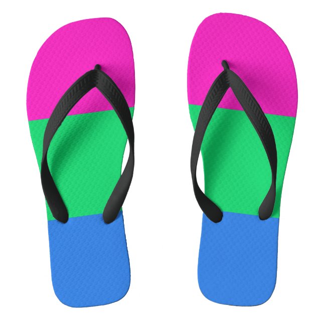 Polysexuelle Pride-Flagge Flip Flops (Fußbett)