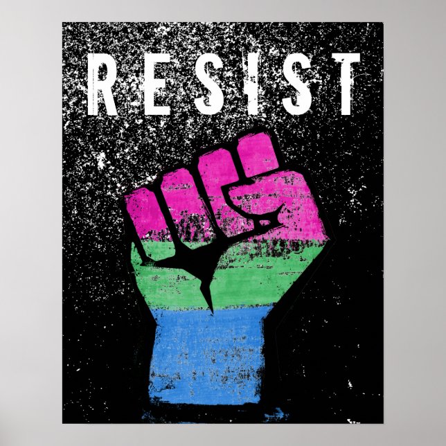 Polysexuelle Stolzfaust Poster (Vorne)