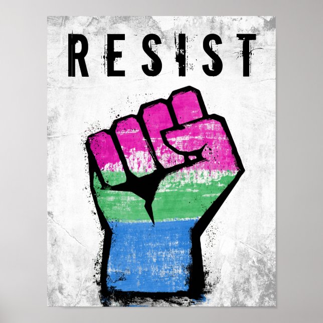 Polysexuelle Stolzfaust Poster (Vorne)