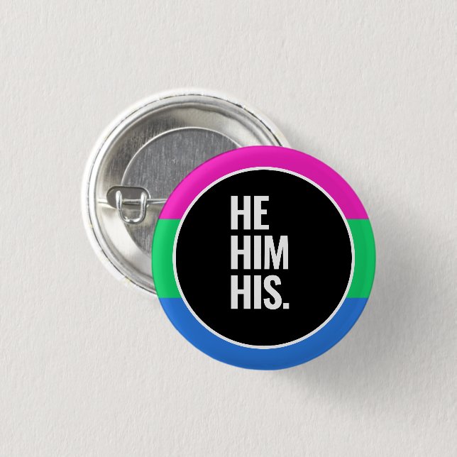 Polysexueller Stolz Button (Vorne & Hinten)