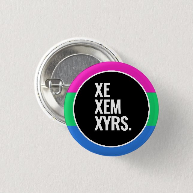 Polysexueller Stolz Button (Vorne & Hinten)