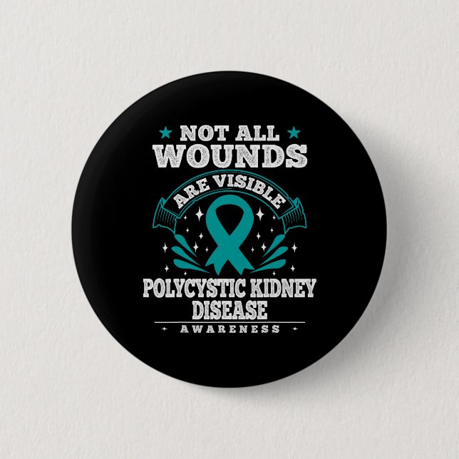 Polyzystische Nierenerkrankung Geschenk - Pkd Bewu Button (Vorderseite)