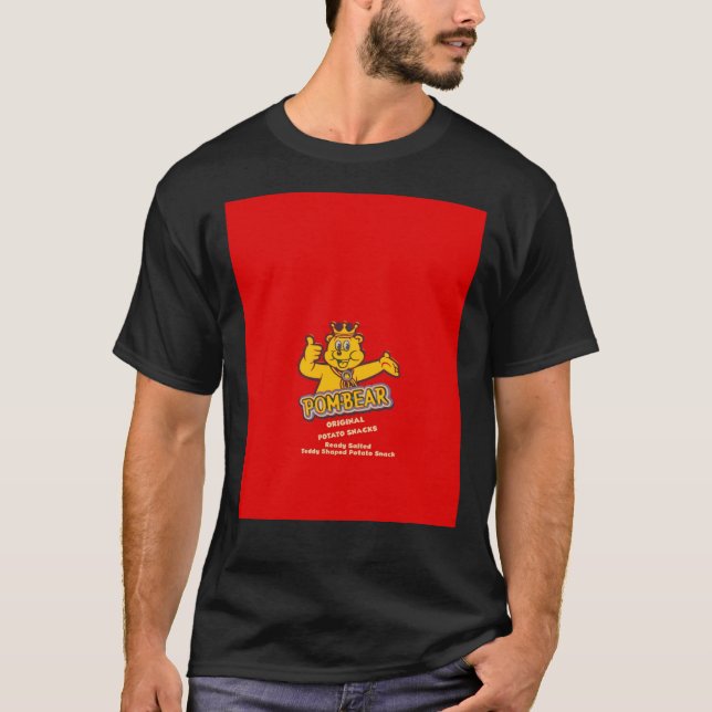 Pom Bear Potato Snacks Design Graphic  T-Shirt (Vorderseite)