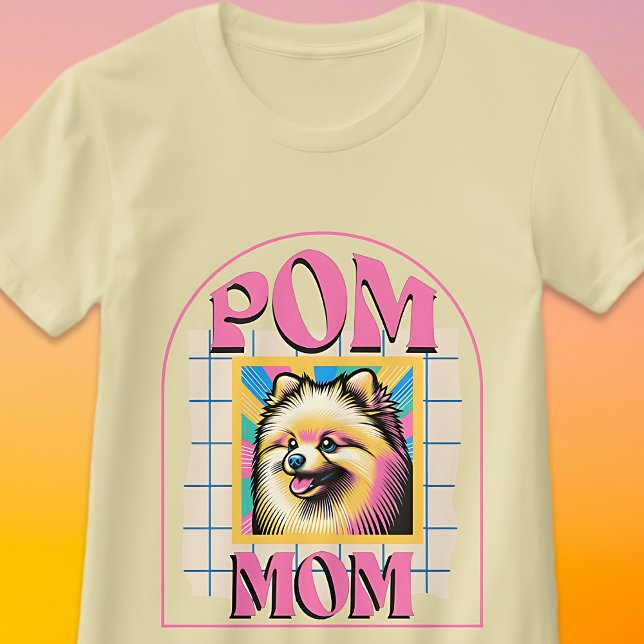 Pom Mama Dog Mama Shirt Geschenk für Spitz Besitze (Pom Mom Dog Mama Shirt Gift for Pomeranian Owner)