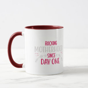 POM MOM Süße Pom-Pom-Typografie Zweifarben-Tasse Tasse