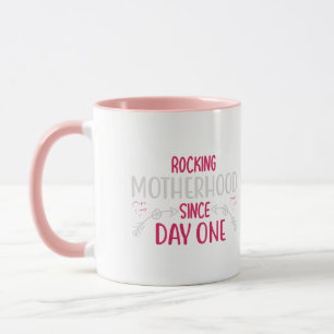 POM MOM Süße Pom-Pom-Typografie Zweifarben-Tasse Tasse