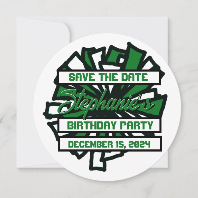 Pom Pom #6 Einladung (Vorderseite)