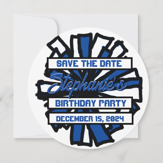 Pom Pom Flat Einladung, #2 Einladung (Vorderseite)